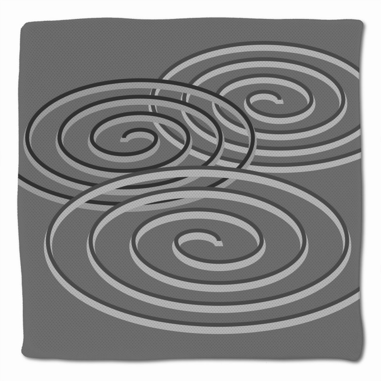 Sitzkissen grau Spiralen 40 x 40 x 3 cm